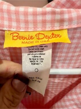 Bernie Dexter Pink and White Gingham Dress